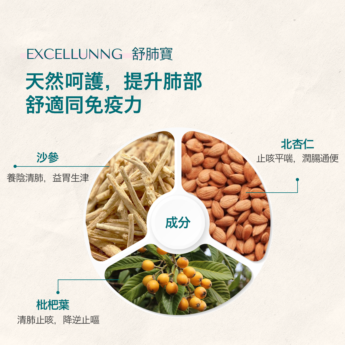 Excellunng 舒肺寶 成分