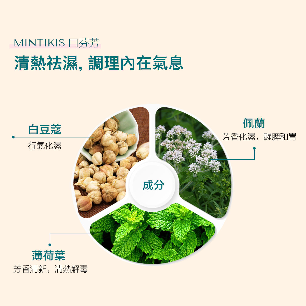 Mintikis 口芬芳 草本成分